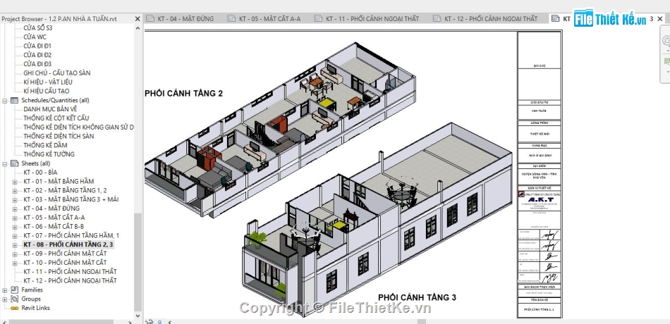 revit nhà phố 3 tầng,bản vẽ revit nhà phố,file revit nhà phố,Mẫu revit nhà phố,Hồ sơ revit nhà phố