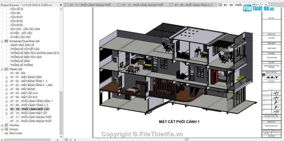 revit nhà phố 3 tầng,bản vẽ revit nhà phố,file revit nhà phố,Mẫu revit nhà phố,Hồ sơ revit nhà phố