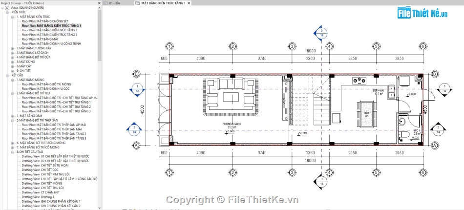 Revit nhà phố 3 tầng,Bản vẽ revit nhà phố 3 tầng,File Revit 2020 nhà phố,Nhà dân 3 tầng revit