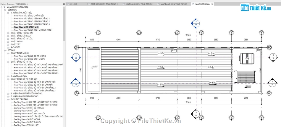 Revit nhà phố 3 tầng,Bản vẽ revit nhà phố 3 tầng,File Revit 2020 nhà phố,Nhà dân 3 tầng revit