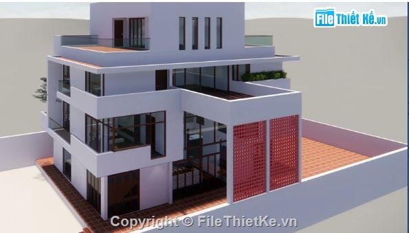 nhà phố 3 tầng,revit nhà phố 3 tầng 1 tum,file revit nhà phố 3 tầng