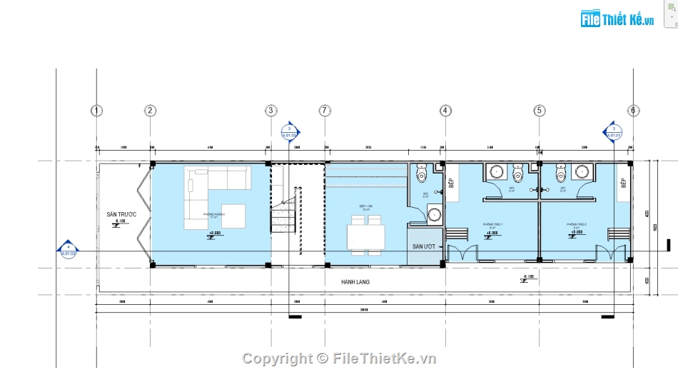 Bản vẽ nhà phố,nhà phố 3 tầng,nhà phố 5 x 20m