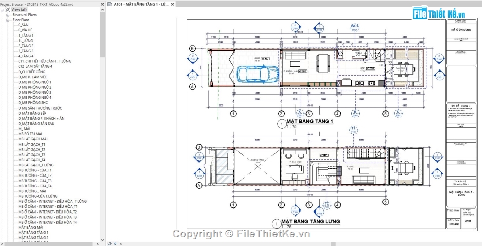 Revit Nhà phố 4 tầng,bản vẽ revit nhà phố 4 tầng,bản vẽ revit nhà phố,Nhà phố 4 tầng revit