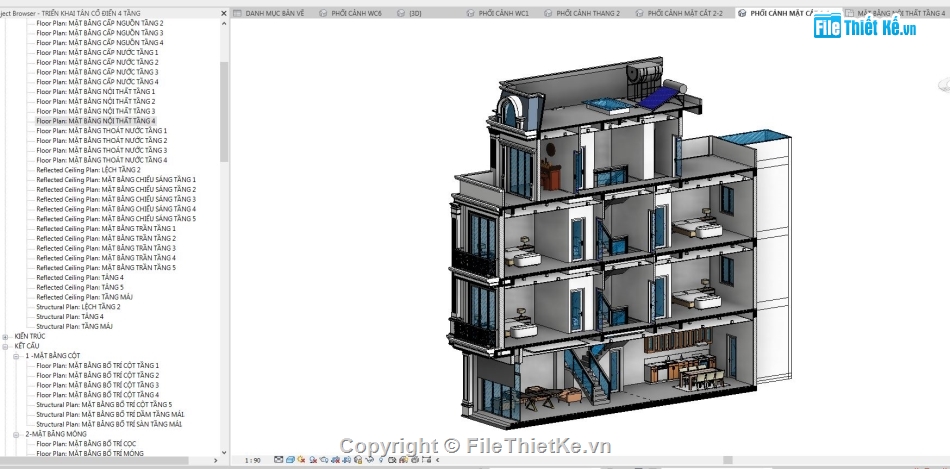 bản vẽ revit nhà phố,bản vẽ revit nhà phố 4 tầng,revit nhà phố 4 tầng,file revit nhà phố tân cổ điển,revit nhà phố tân cổ điển,file revit nhà phố 4 tầng