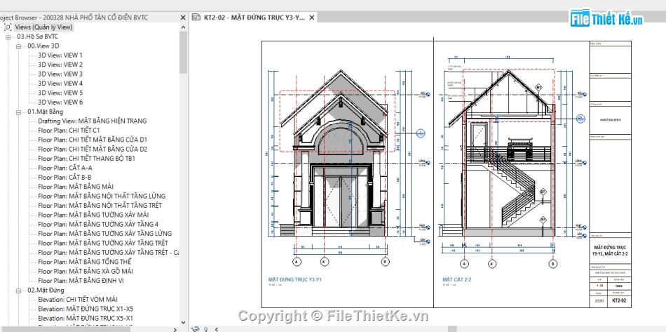 Nhà lửng,Nhà phố 2 tầng,kiến trúc 2 tầng,revit nhà phố,bản vẽ revit nhà phố