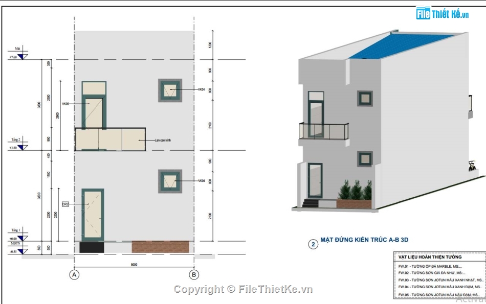 bản vẽ revit nhà phố 2 tầng,revit nhà phố 2 tầng,bản vẽ nhà phố 2 tầng revit