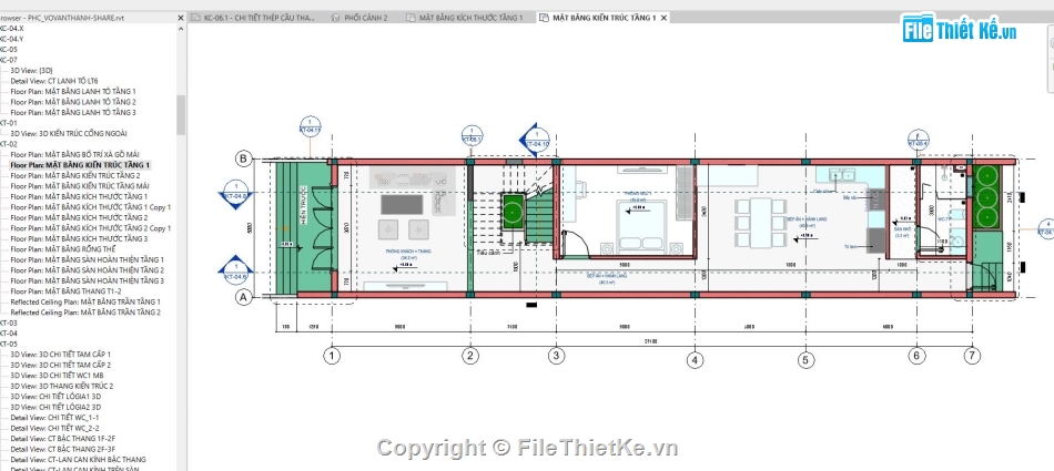 bản vẽ revit nhà phố 2 tầng,revit nhà phố 2 tầng,bản vẽ nhà phố 2 tầng revit