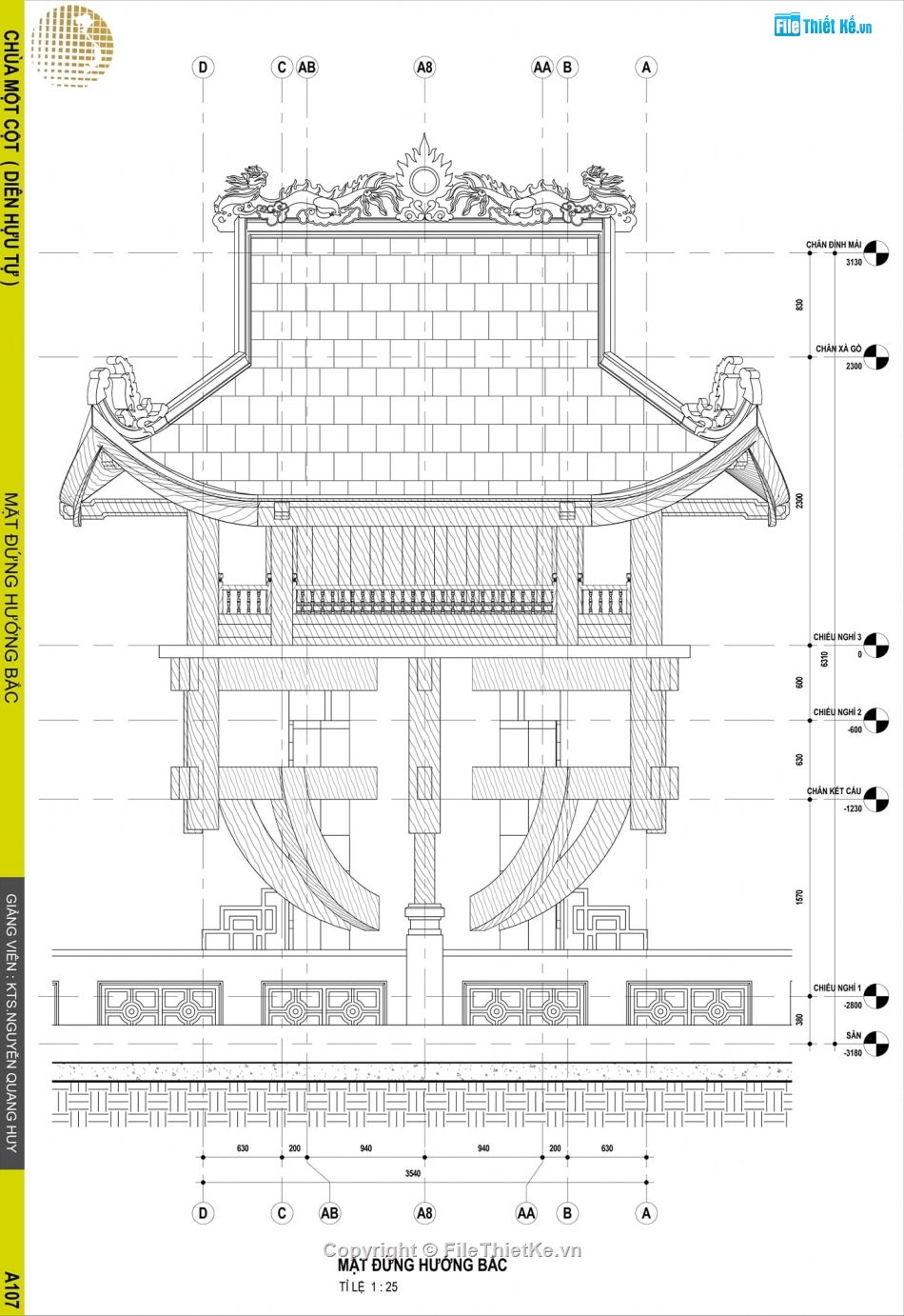 Model sketchup chùa 1 cột,file revit chùa 1 cột,Revit thiết kế chùa,Bản vẽ thiết kế chùa,bản vẽ chùa 1 cột