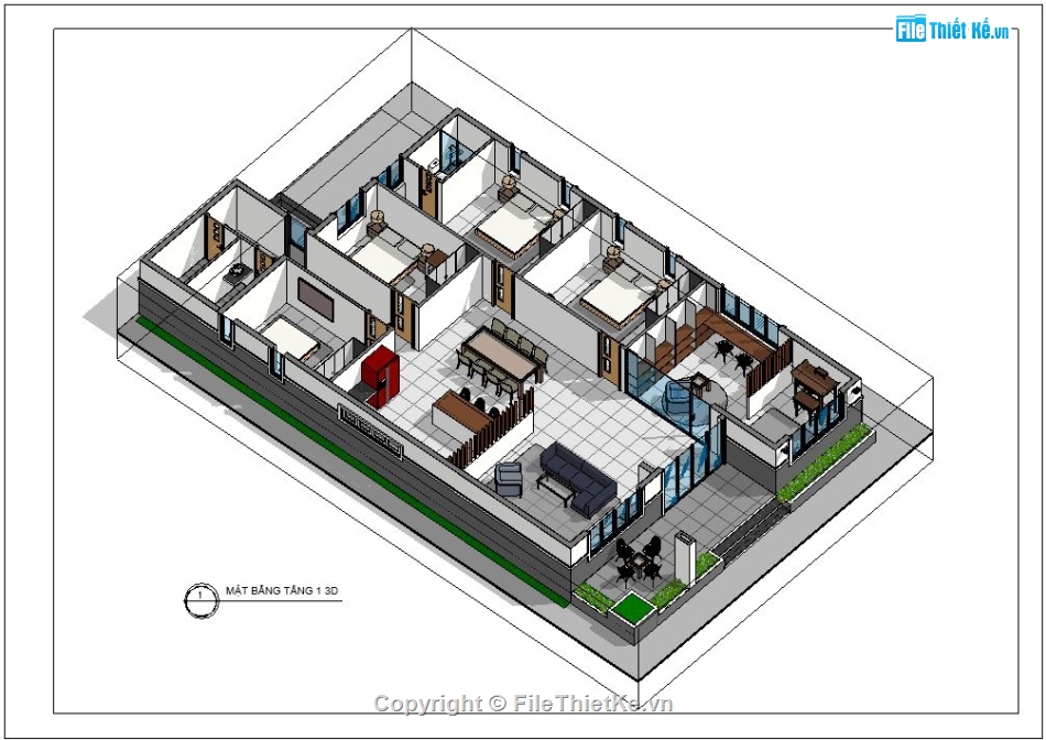 File revit biệt thự 1 tầng,revit biệt thự 1 tầng,Bản vẽ revit biệt thự,Revit biệt thự mái thái,File revit nhà 1 tầng,thiết kế revit biệt thự 1 tầng