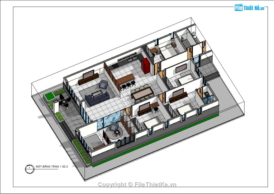 File revit biệt thự 1 tầng,revit biệt thự 1 tầng,Bản vẽ revit biệt thự,Revit biệt thự mái thái,File revit nhà 1 tầng,thiết kế revit biệt thự 1 tầng