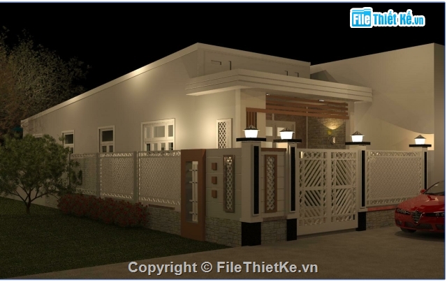 nhà trệt hiện đại,revit nhà 1 tầng,nhà 5x18,bản vẽ revit nhà 1 tầng,nhà trệt kích thước 5x18m