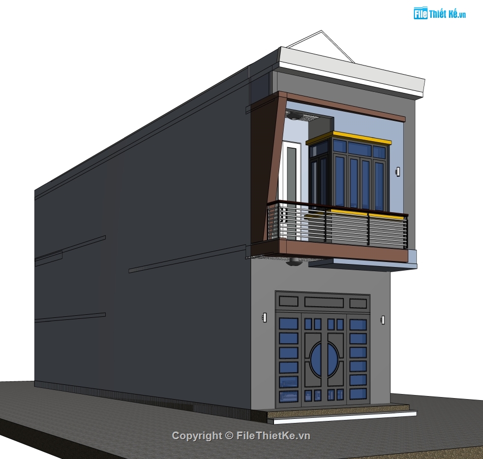 nhà phố lệch tầng,nhà phố 2 tầng 5x20m,bản vẽ nhà phố 2 tầng,nhà phố 2 tầng file revit,autocad nhà phố 2 tầng