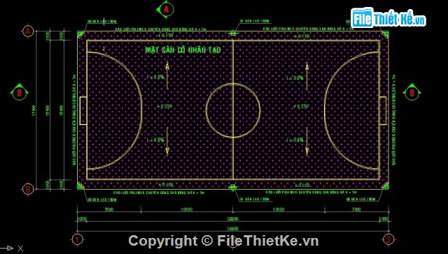 sân bóng,bản vẽ sân cỏ,sân bóng mini nhân tạo đẹp,Bản vẽ nghiêng,Bản vẽ autocad,sân bóng rổ