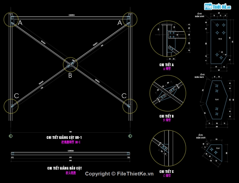 kết cấu thép,shopdrawing kết cấu thép,chi tiết kết cấu thép