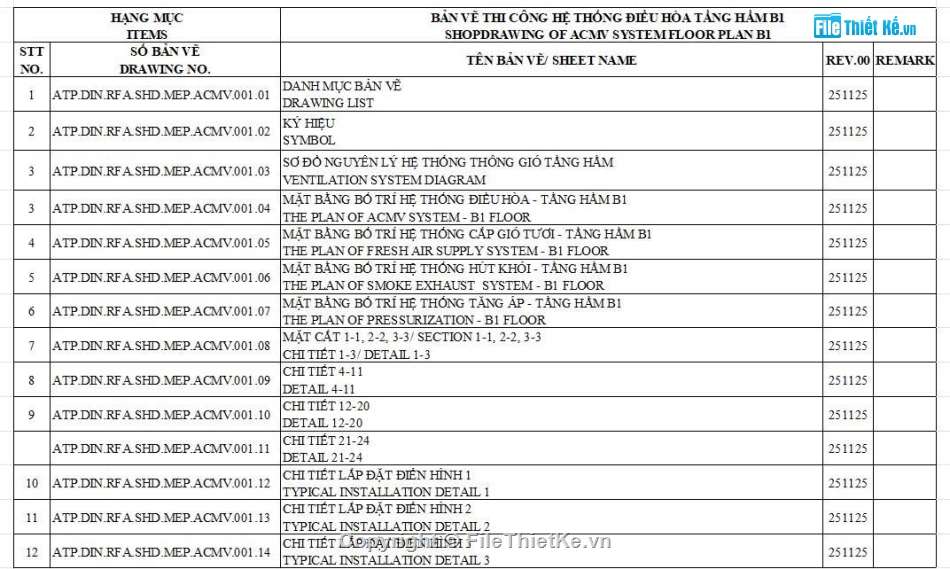 hệ thống thông gió tầng hầm,shopdrawing hệ thống thông gió có chống cháy,chi tiết lắp đặt ống gió chống cháy