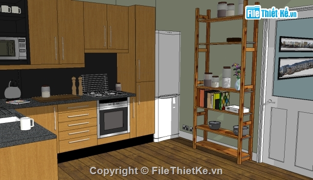 nội thất đẹp,nhà bếp,nội thất nhà,Bản vẻ sketchup,thiết kế nội thất nhà bếp đẹp,thiết kế nội thất nhà bếp