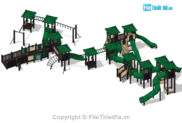 Thư viện sketchup,thư viện vật dụng sân chơi thiếu nhi,File thư viện,bản vẻ sketchup 2016 thư viện