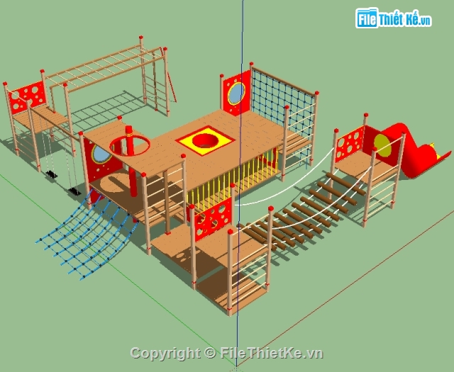 Thư viện sketchup,thư viện vật dụng sân chơi thiếu nhi,File thư viện,bản vẻ sketchup 2016 thư viện