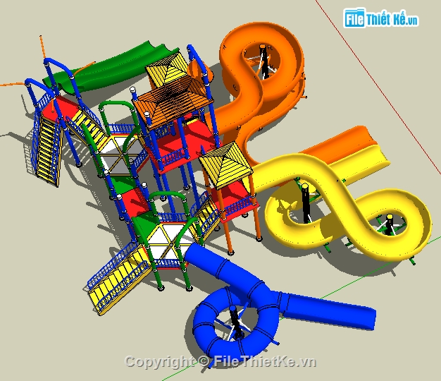 Thư viện sketchup,thư viện vật dụng sân chơi thiếu nhi,File thư viện,bản vẻ sketchup 2016 thư viện