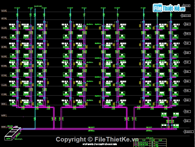 bản vẽ nước nhà cao tầng,bản vẽ nước chung cư,hệ thống nước chung cư