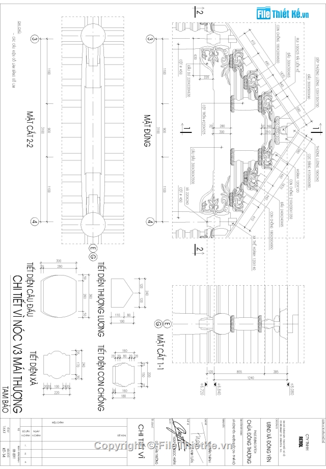 Bản vẽ chùa đẹp,Bản vẽ thi công chùa,Bản vẽ Tam Bảo chùa,Tam Bảo chùa,Tam bảo chùa 2 tầng mái