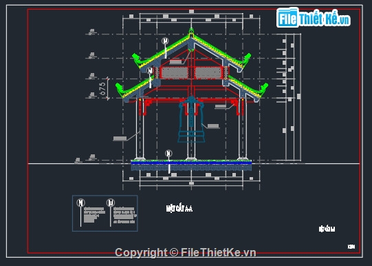 công trình tháp chuông,file cad tháp chuông,tháp chuông file cad