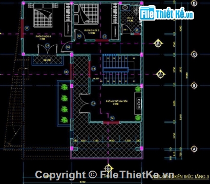 biệt thự 3 tầng,biệt thự 3 tầng cad,file cad biệt thự 3 tầng