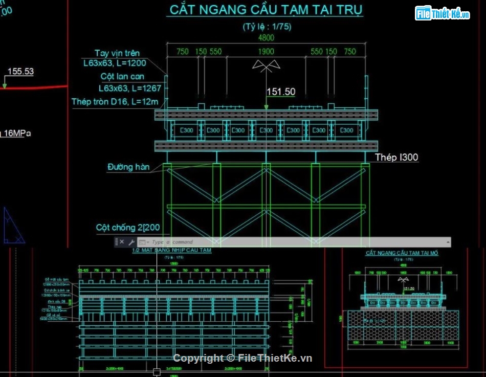 Bản vẽ thi công,thi công cầu tạm,cầu tạm bằng thép