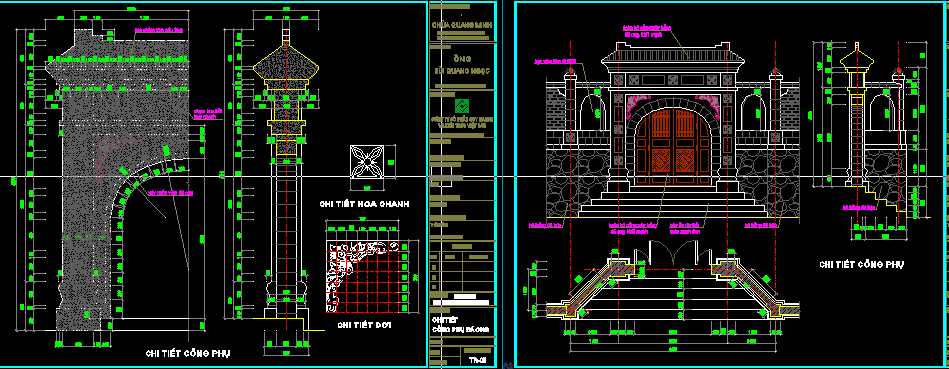 Bản vẽ đình chùa,bản vẽ chùa,bản vẽ nhà thờ họ,chùa quang minh
