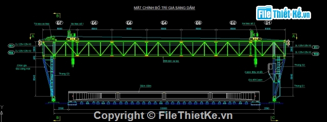 dầm i 33m,lắp dầm bằng cần cẩu chạy dưới,thi công dầm i 33m,đúc dầm i 33m,chế tạo dầm i,lao lắp dầm i