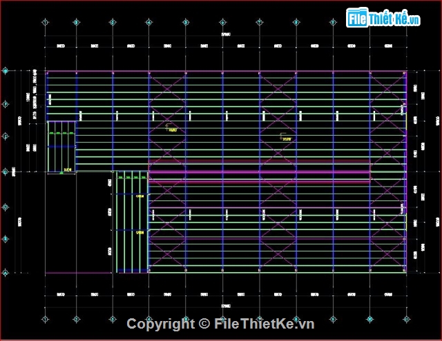 Bản vẽ thi công nhà công nghiệp,thiết kế nhà công nghiệp,bản vẽ nhà công nghiệp