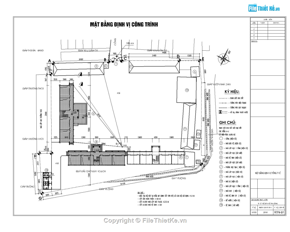 Bản vẽ thi công trường học,trường tiểu học 2 tầng 8 phòng,mẫu bản vẽ trường học
