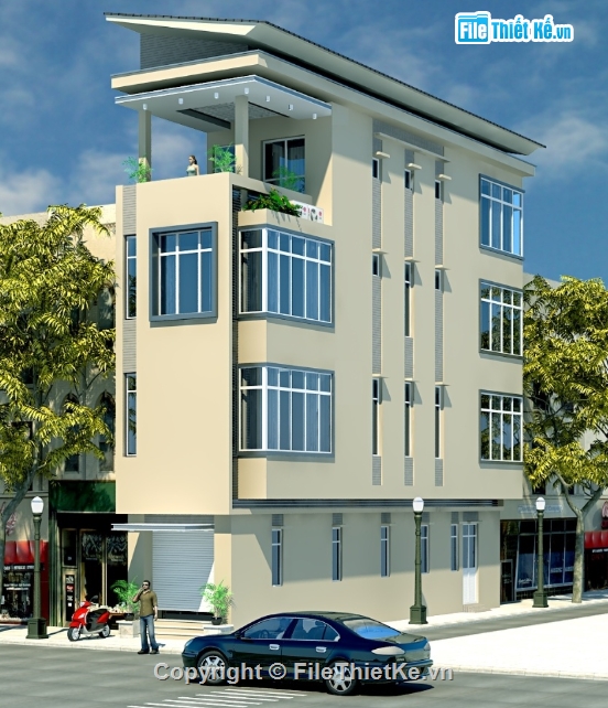 Bản vẽ nhà phố,nhà 4 tầng,nhà phố 4 tầng,cad nhà phố 4 tầng