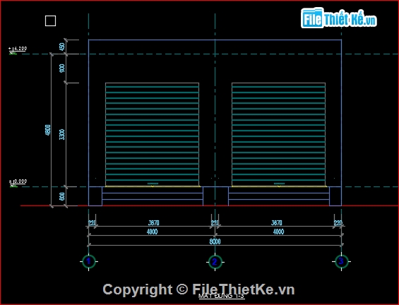 trạm điện 4x8m,máy phát điện 4x8m,thiết kế trạm điện,thiết kế nhà máy phát điện,Nhà bê tông 32m2