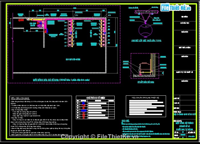 Hệ thống gas bò,Bản vẽ hệ thống gas bò,Bản vẽ hệ thống gas công nghiệp,Thiết kế hệ thống gas nhà hàng