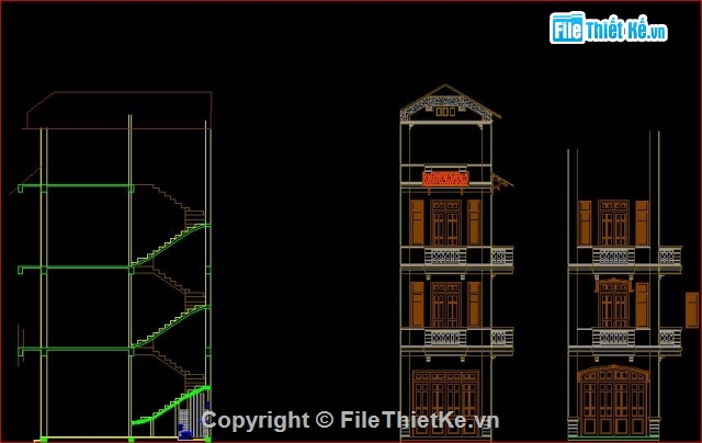 thiết kế nhà ở,nhà 3 tầng,nhà phố 3 tầng