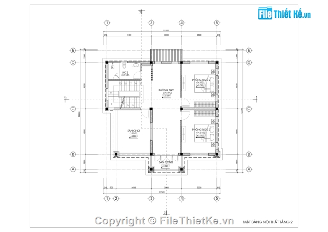 Bản vẽ biệt thự 2 tầng,biệt thự 2 tầng 11.1x12.2m,thiết kế biệt thự 2 tầng,kiến trúc biệt thự 2 tầng