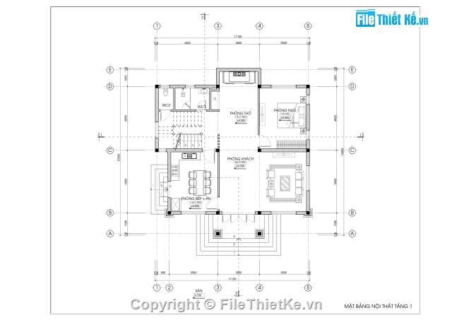 Bản vẽ biệt thự 2 tầng,biệt thự 2 tầng 11.1x12.2m,thiết kế biệt thự 2 tầng,kiến trúc biệt thự 2 tầng