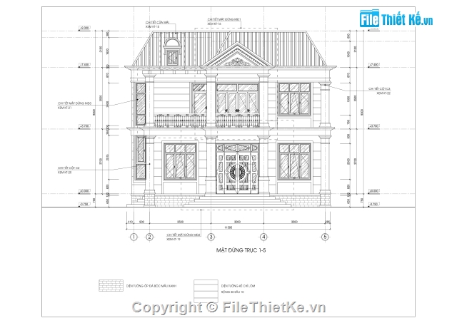 Bản vẽ biệt thự 2 tầng,biệt thự 2 tầng 11.1x12.2m,thiết kế biệt thự 2 tầng,kiến trúc biệt thự 2 tầng