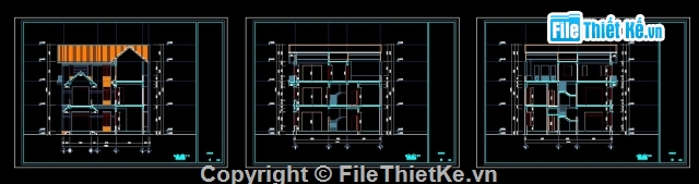 Biệt thự 3 tầng kích thước 9x12m,Bản vẽ biệt thự 3 tầng chữ L kích thước 9x12m,Bản vẽ Biệt thự chữ L kích thước 9x12m cao 3 tầng,Bản vẽ Biệt thự 3 tầng KT 9x12m
