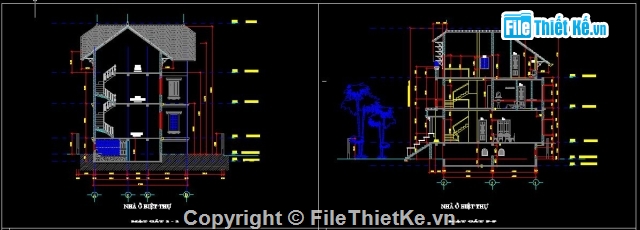 biệt thự 3 tầng,Bản vẽ thiết kế biệt thự,biệt thự 3 tầng kiểu Pháp,biệt thự kích thước 9.7m x 9.7m,biệt thự 3 tầng kiểu Pháp kích thước 9.7m x 9.7m,biệt thự kiểu Pháp