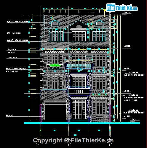 biệt thự 4 tầng,biệt thự 1 tầng,kiến trúc 4 tầng