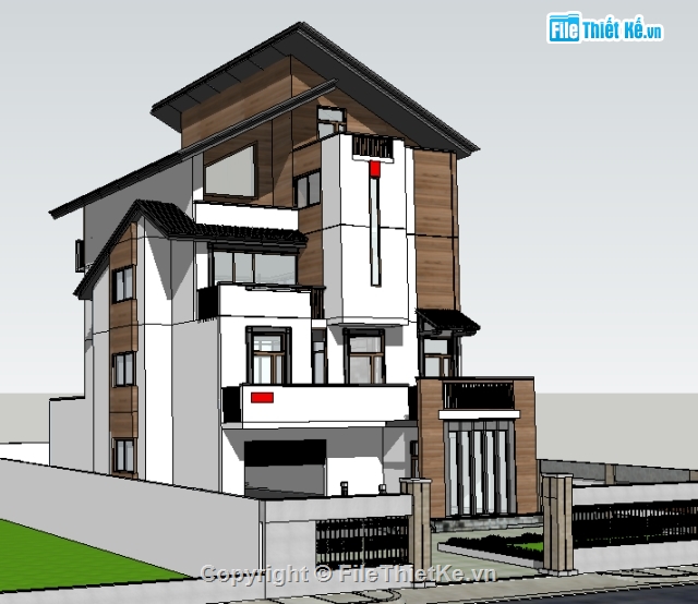 biệt thự đẹp,thiết kế biệt thự đẹp,biệt thự sketchup,bản vẻ thiết kế biệt thự,file thiết kế biệt thự,file sketchup