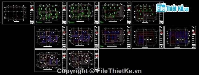 Bản vẽ biệt thự 3 tầng KT 8.8 x15.05m,Bản vẽ biệt thư 3 tầng,File cad biệt thự hiện đại 3 tầng KT 8.8x15.05m,Biệt thự 3 tầng