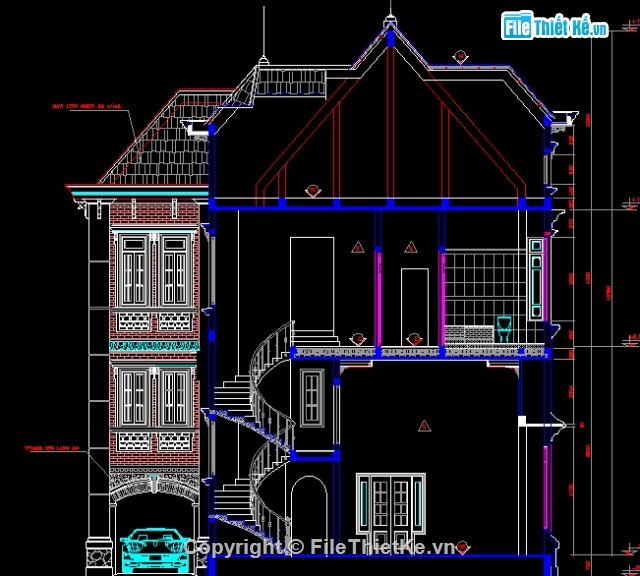 Biệt thự 3 tầng,biệt thự 13x15m,biệt thự hiện đại