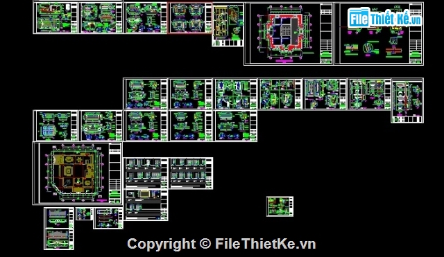 Biệt thự tân cổ điển,bản vẽ biệt thự 4 tầng,Bản vẽ thiết kế biệt thự,biệt thự 3 tầng