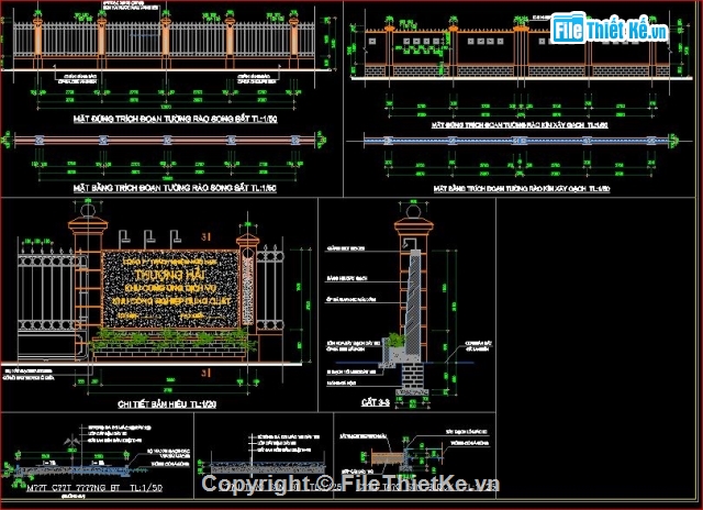 bản vẽ thiết kế,cổng đẹp,hàng rào đẹp,mẫu tường rào công ty,mẫu tường rào nhà văn phòng