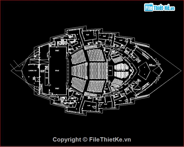 Bản vẽ thiết kế cad mặt bằng nhà hát Bản Vẽ Thiết Kế Cad Mặt Bằng Nhà Hát