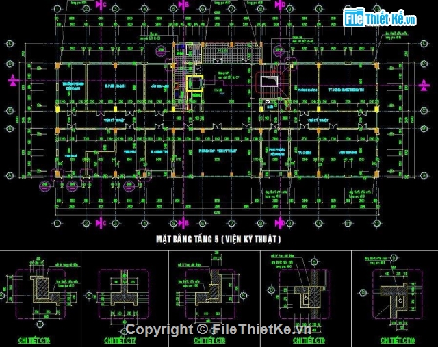 Bản Vẽ Thiết Kế Cao Ốc 7 Tầng