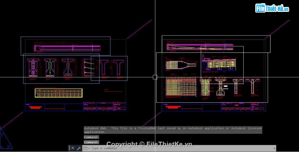 cầu liền khối,cầu 2 nhịp,bản vẽ cầu đường